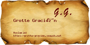 Grotte Gracián névjegykártya